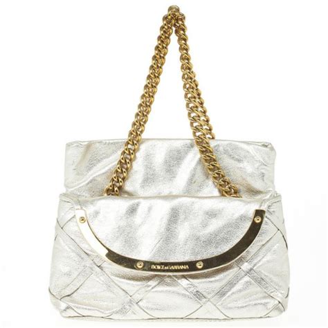dolce and gabbana silver bag
